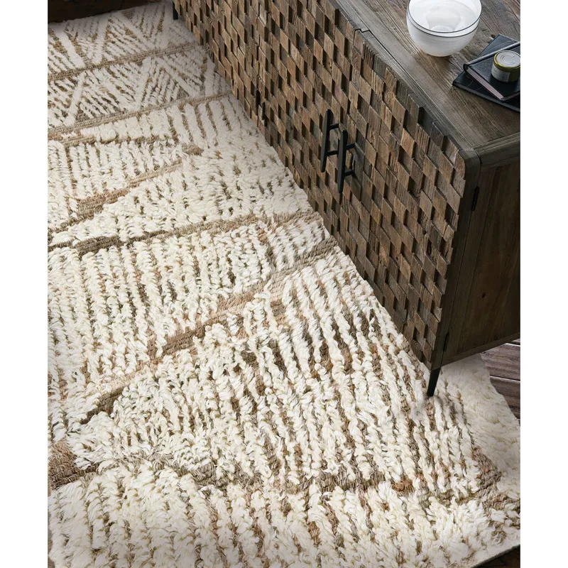 Nomad Ivory Chestnut Rectangle Rug - 3\'6\" x 5\'6\"