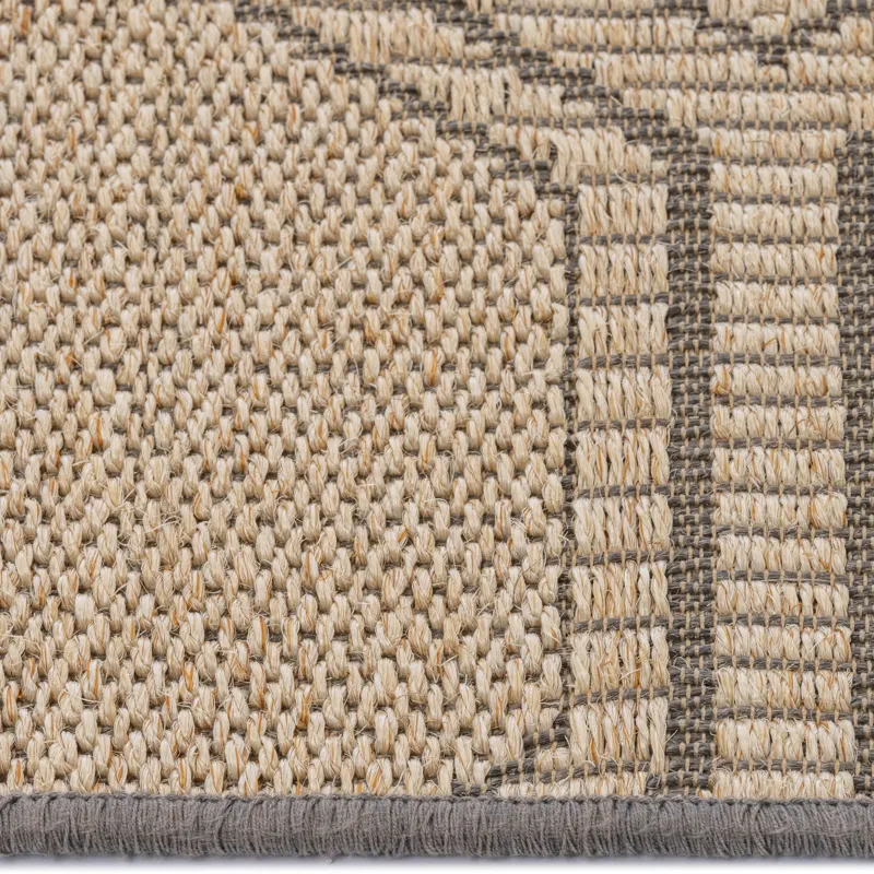 Reed Sand Black Runner Rug - 2\'6\" x 12\'6\"
