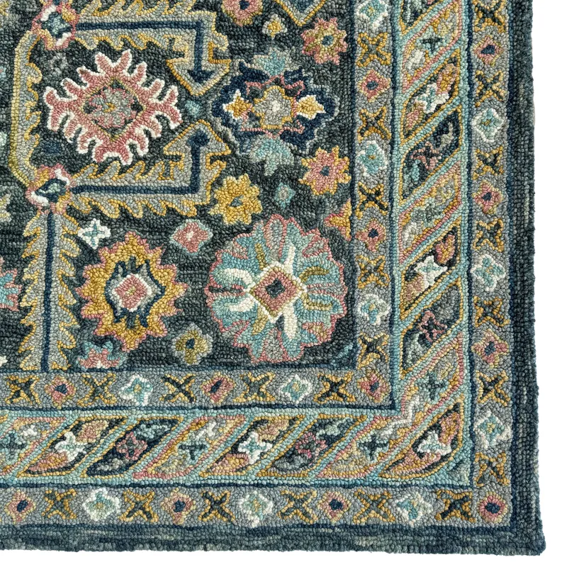 Avanti-Villa Dark Green Rectangle Rug - 2\'6\" x 8\'6\"