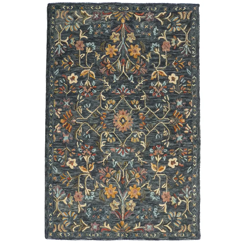 Avanti-Valentina Navy Multi Rectangle Rug - 2\'6\" x 8\'6\"