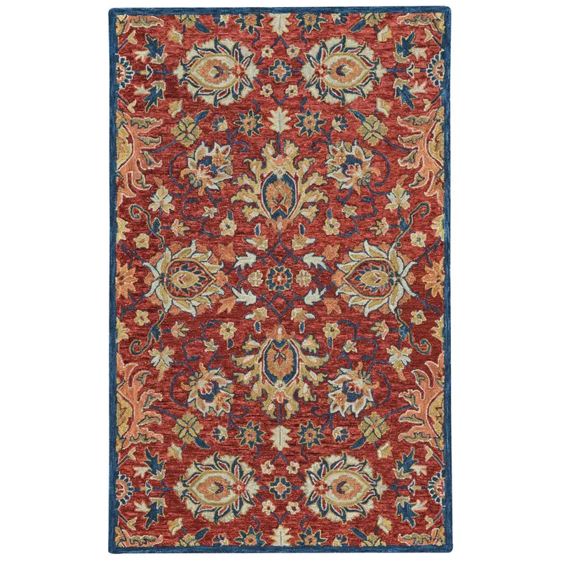 Avanti-Keshan Red Navy Rectangle Rug - 7\'9\" x 10\'9\"
