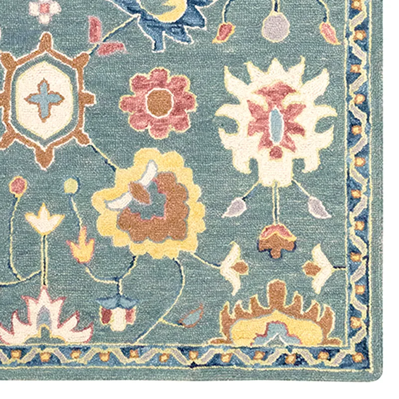 Avanti-Mahal Teal Rectangle Rug - 3\'6\" x 5\'6\"