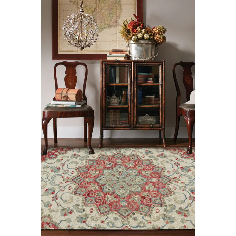 Avanti-Palani Ivory Bloom Rectangle Rug - 7\'9\" x 10\'9\"