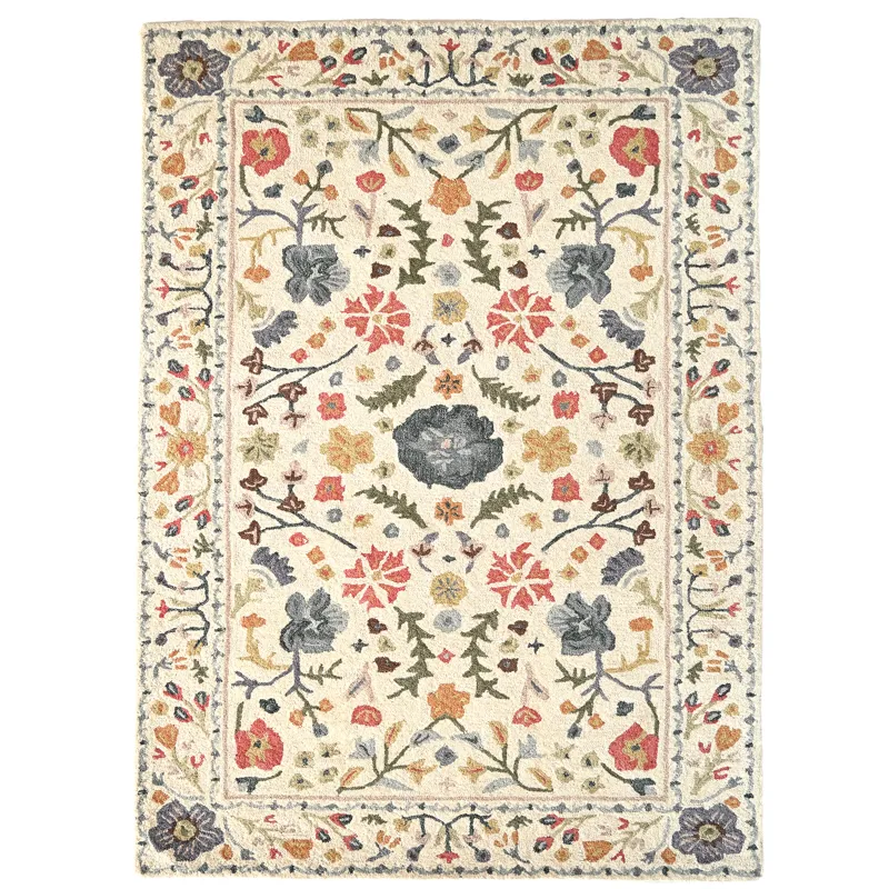 Avanti-Provencal Ivory Multi Rectangle Rug - 5\' x 8\'