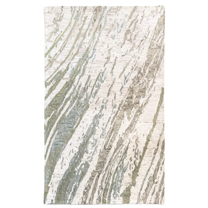 Avanti-Astratto Verde Rectangle Rug - 3\'6\" x 5\'6\"