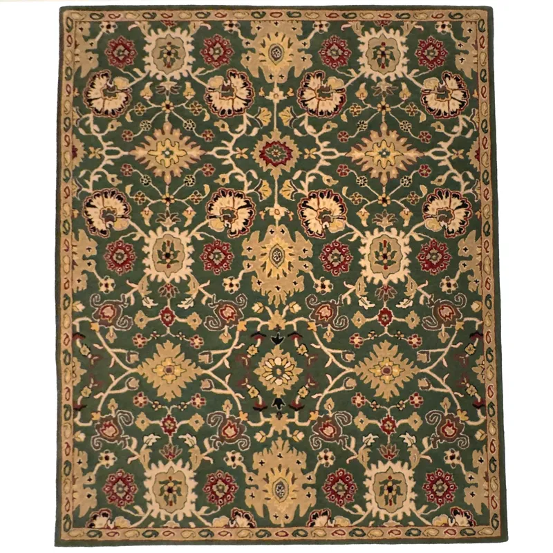 Persia-Mahal Green Rectangle Rug - 2\'6\" x 8\'6\"