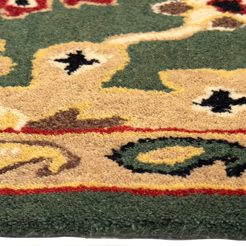 Persia-Mahal Green Rectangle Rug - 2\'6\" x 8\'6\"