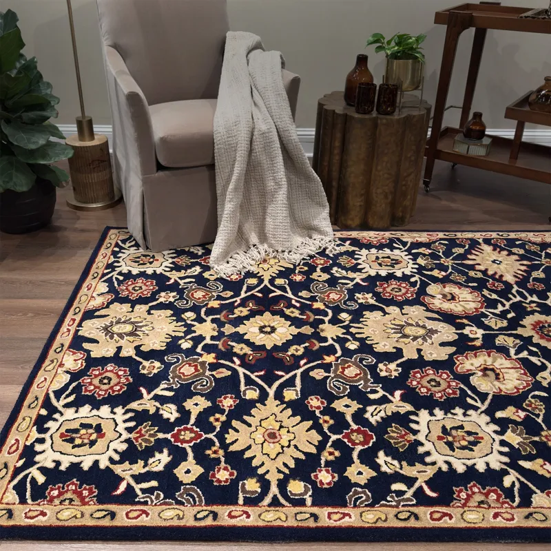 Persia-Mahal Navy Rectangle Rug - 2\'6\" x 8\'6\"