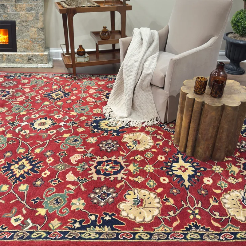 Persia-Mahal Red Rectangle Rug - 7\'9\" x 9\'9\"