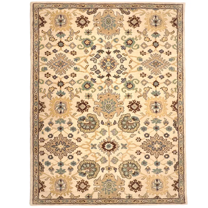 Persia-Mahal Ivory Rectangle Rug - 5\' x 8\'