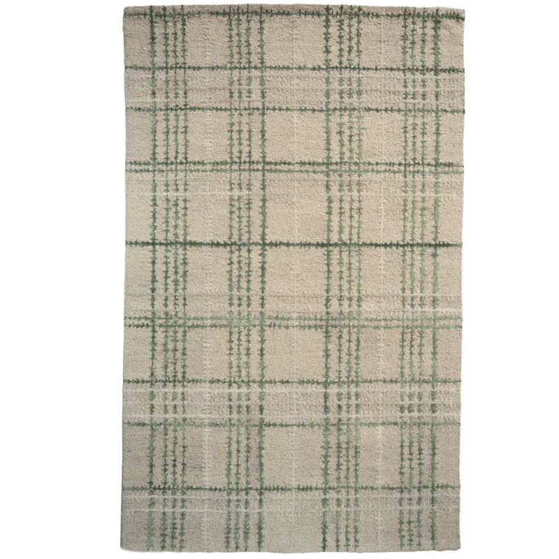 Tartan Moss Rectangle Rug - 5\' x 8\'