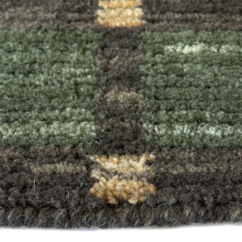 Tattersall Jade Rectangle Rug - 9\' x 12\'