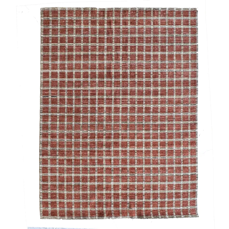 Tattersall Brick Rectangle Rug - 7\'6\" x 9\'6\"
