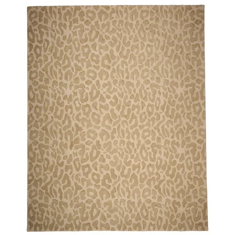 Serengeti-Leopard Natural Rectangle Rug - 5\' x 8\'