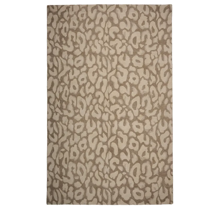 Serengeti-Leopard Taupe Rectangle Rug - 7\'9\" x 10\'9\"