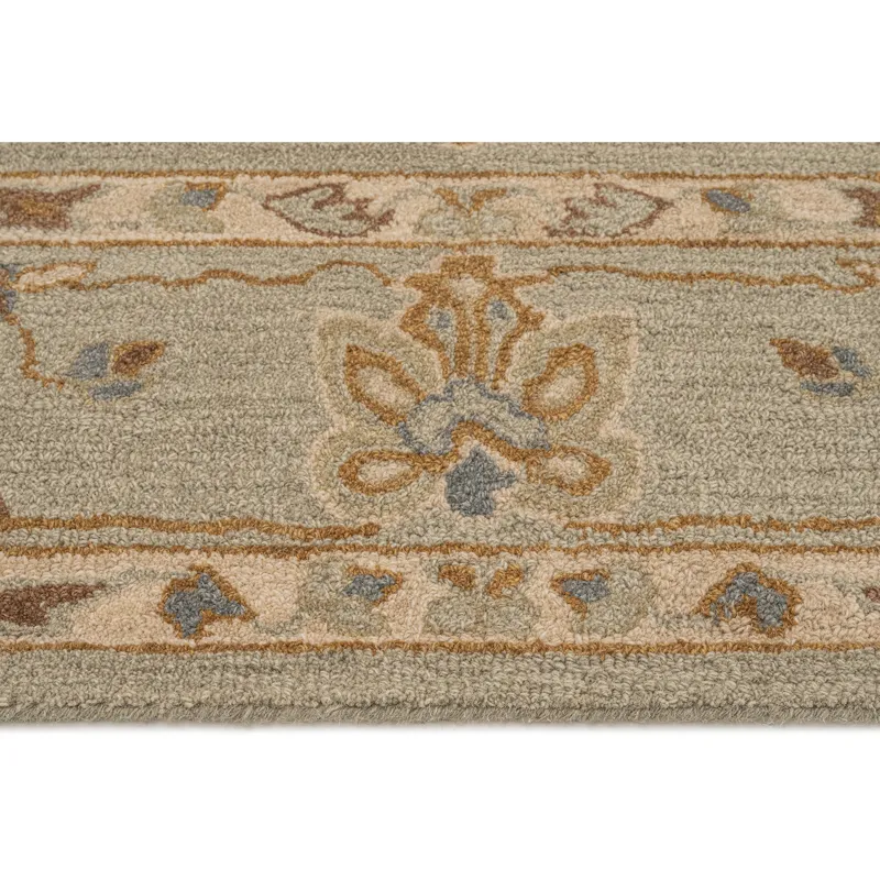 Azari-Isfahan Celadon Rectangle Rug - 5\' x 8\'