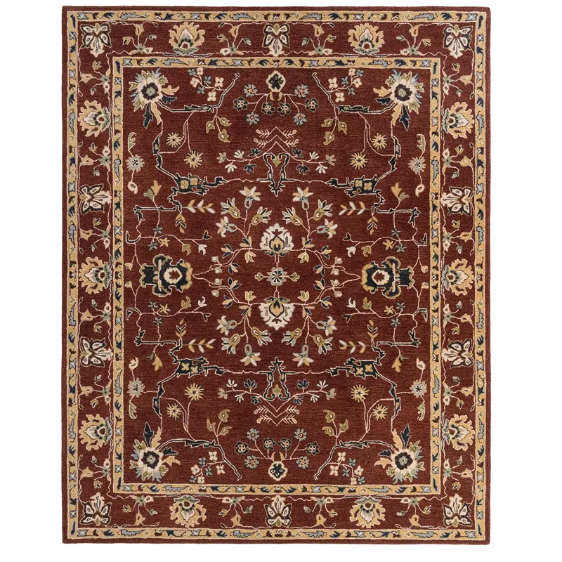Azari-Isfahan Copper Rectangle Rug - 2\'6\" x 8\'6\"