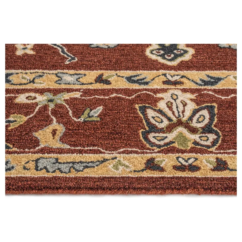 Azari-Isfahan Copper Rectangle Rug - 2\'6\" x 8\'6\"