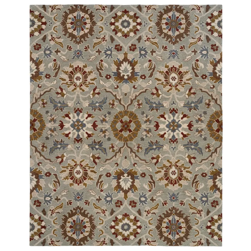 Azari-Keshan Pewter Rectangle Rug - 8\' x 10\'