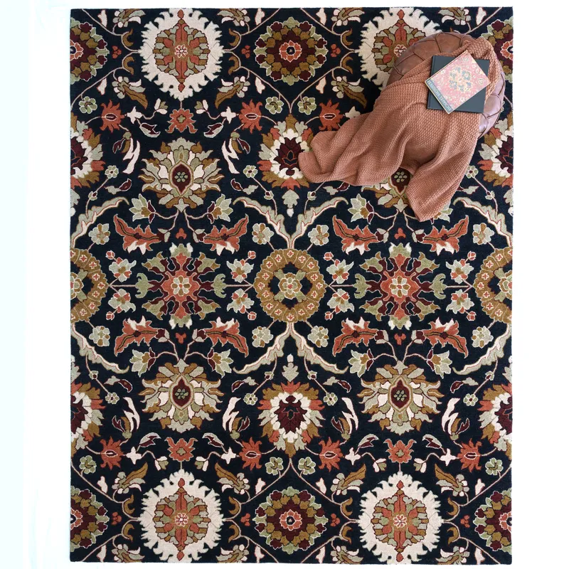 Azari-Keshan Ink Rectangle Rug - 5\' x 8\'