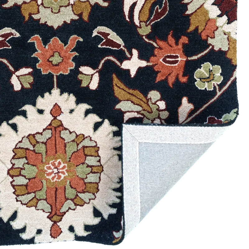 Azari-Keshan Ink Rectangle Rug - 5\' x 8\'