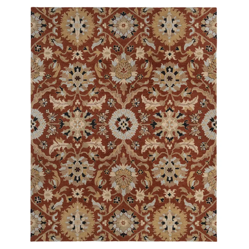 Azari-Keshan Terra Cotta Rectangle Rug - 9\' x 12\'