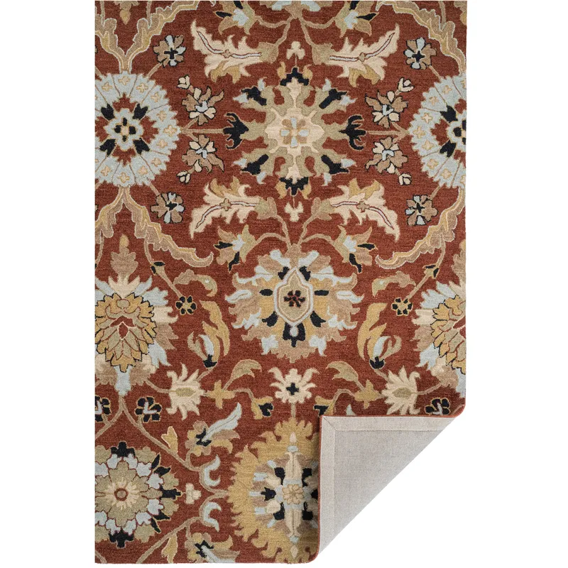 Azari-Keshan Terra Cotta Rectangle Rug - 9\' x 12\'