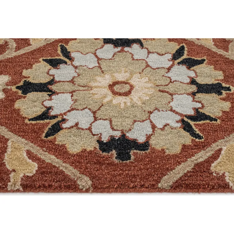Azari-Keshan Terra Cotta Rectangle Rug - 9\' x 12\'