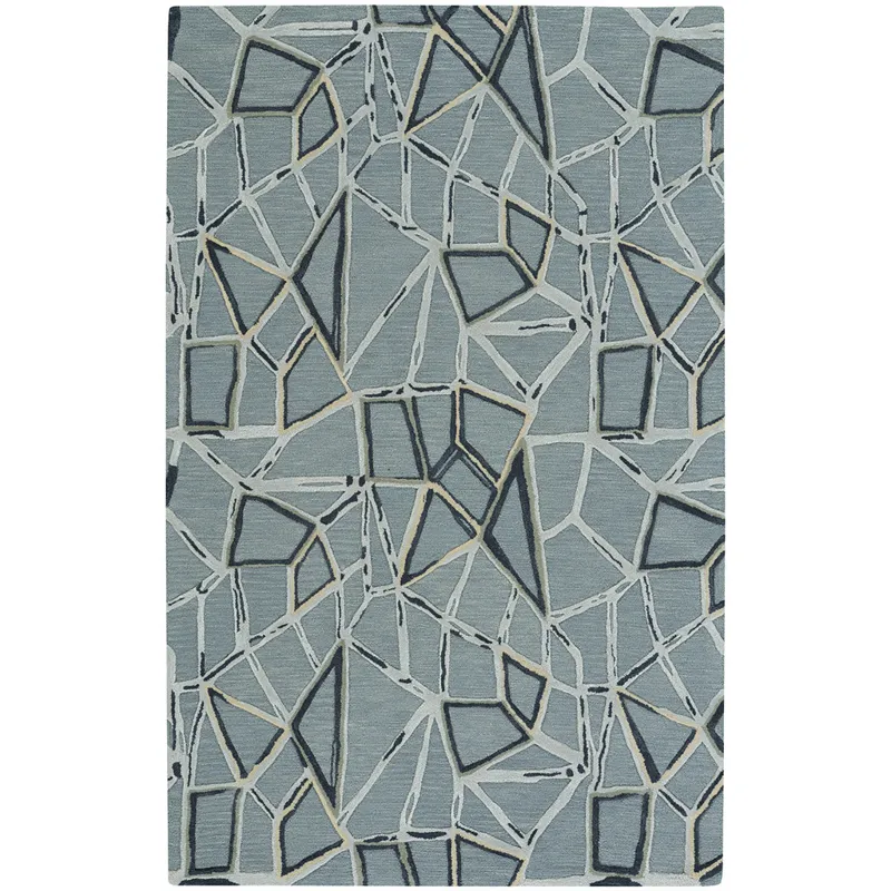 Shattered Aluminum Rectangle Rug - 5\' x 8\'