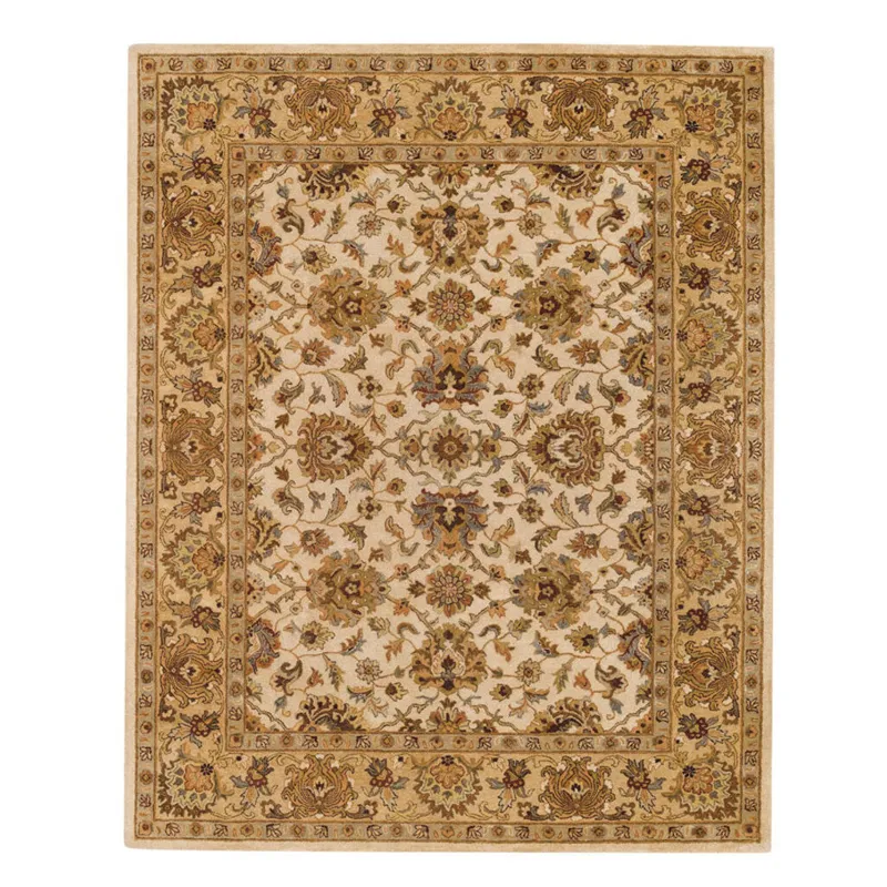 Mumtaz-Meshed Ivory Champagne Rectangle Rug - 10\' x 14\'