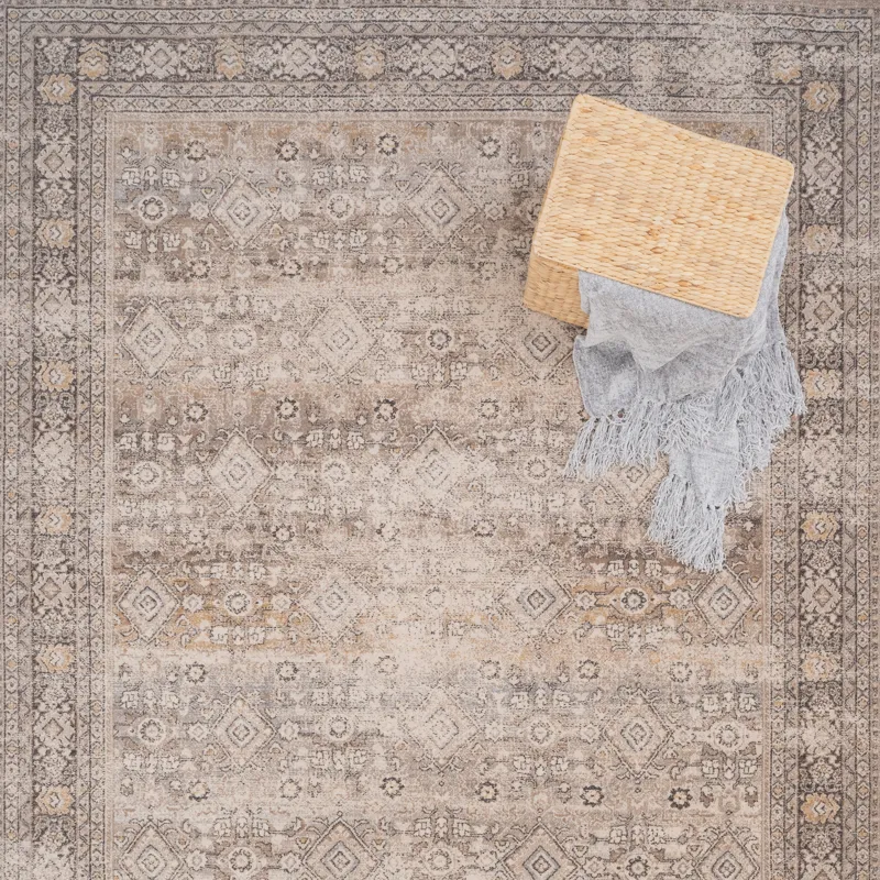 Avery-Bahktiar Stormy Gray Rectangle Rug - 9\'2\" x 12\'5\"