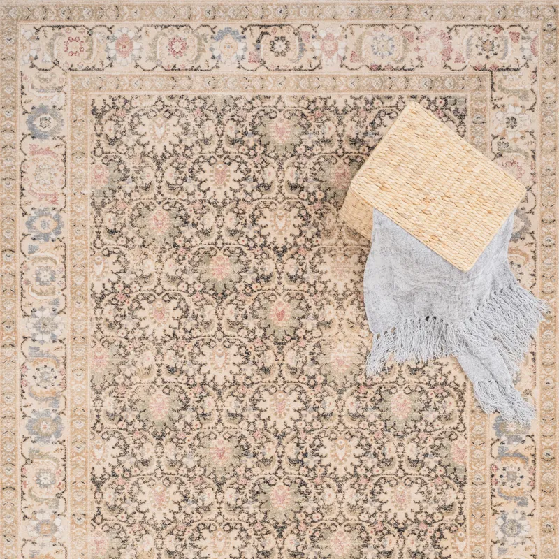 Avery-Keshan Onyx Cream Rectangle Rug - 3\'11\" x 5\'6\"