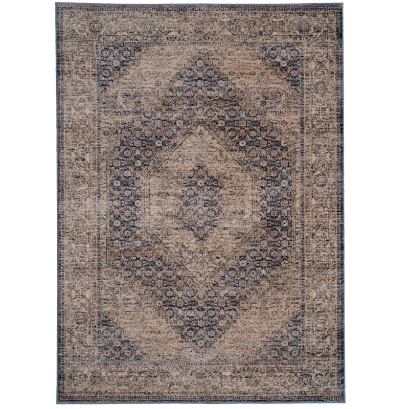 Avery-Tabriz Indigo Sand Rectangle Rug - 6\'7\" x 9\'10\"