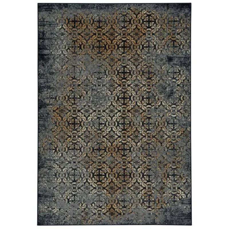 Metropolis-Del Mar Navy Rectangle Rug - 5\'3\" x 7\'6\"