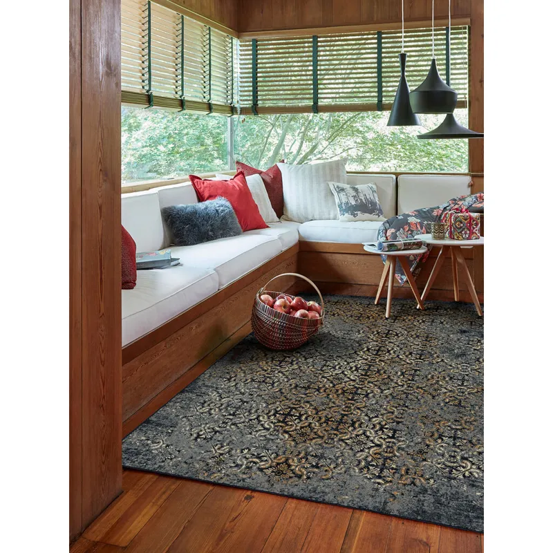 Metropolis-Del Mar Navy Rectangle Rug - 5\'3\" x 7\'6\"
