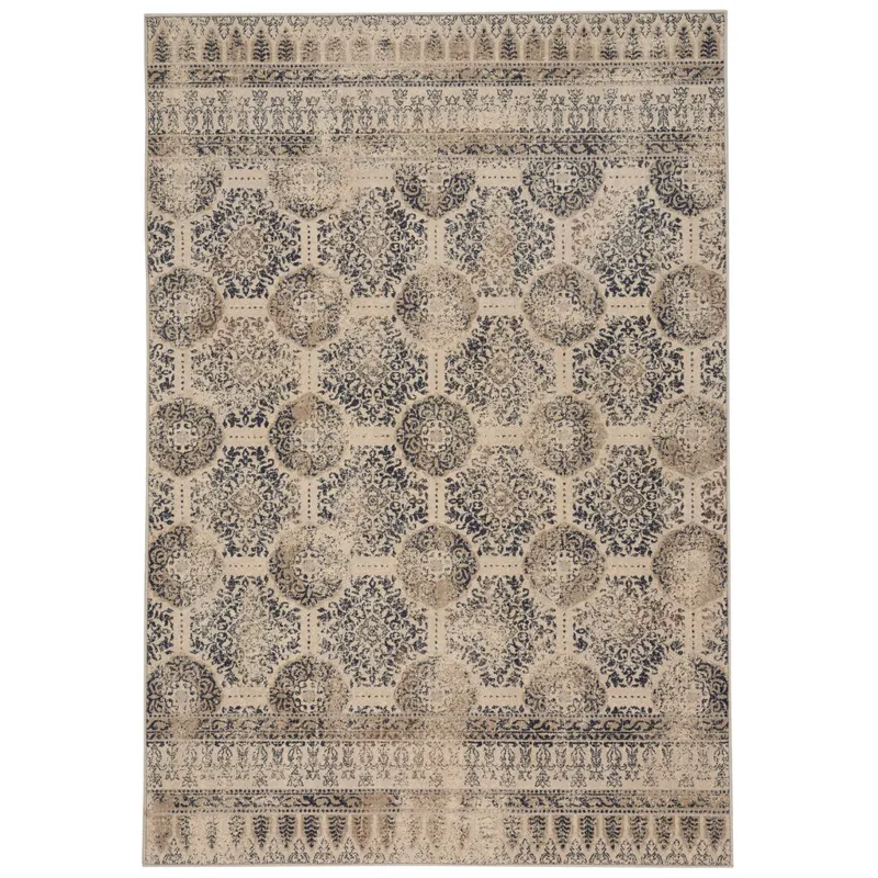 Metropolis-Carthage Smoky Blue Rectangle Rug - 5\'3\" x 7\'6\"