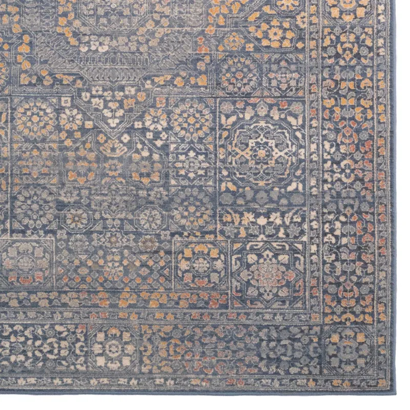 Metropolis-Braga Slate Rectangle Rug - 7\'10\" x 11\'10\"