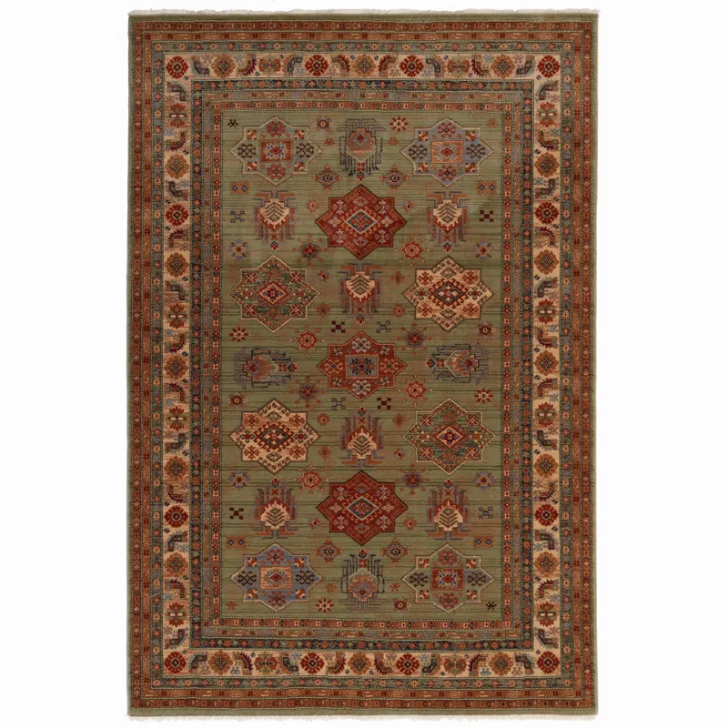 Lineage-Medallion Laurel Rectangle Rug - 5\'3\" x 7\'10\"