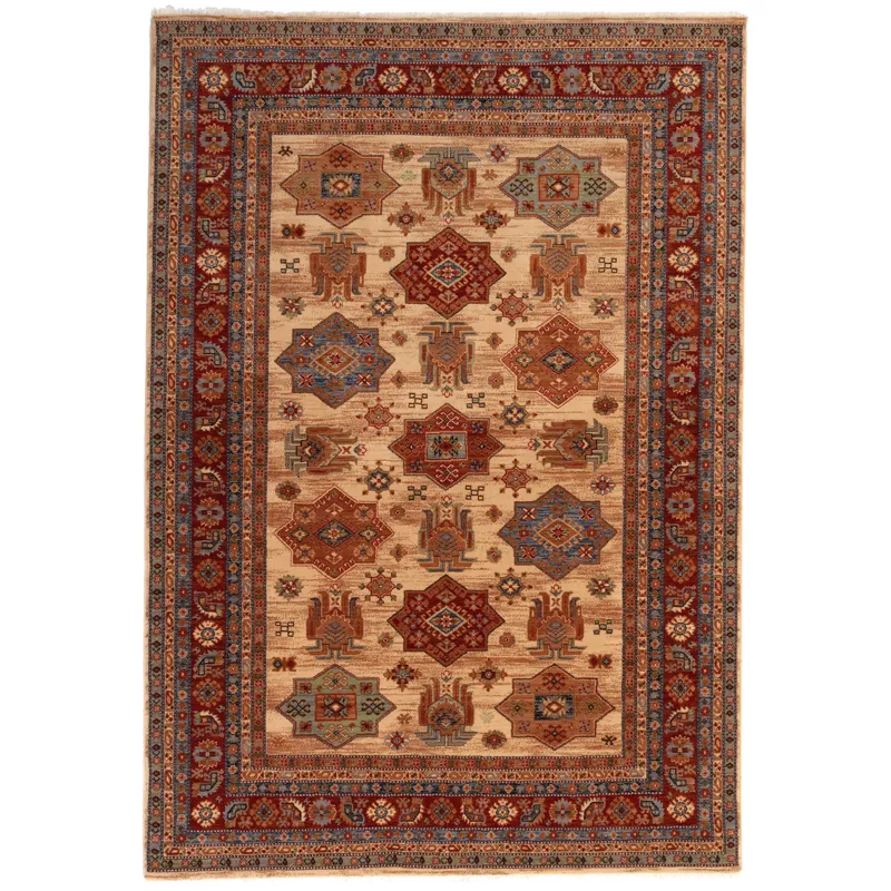 Lineage-Medallion Sand Rectangle Rug - 3\'11\" x 4\'11\"