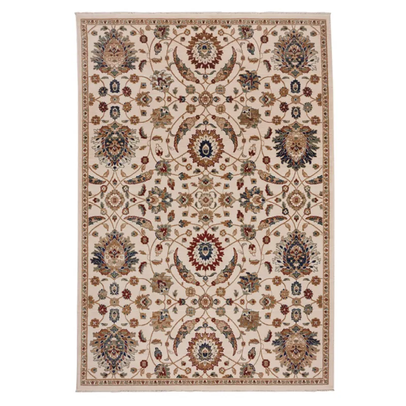 Jules-Keshan Ivory Multi Rectangle Rug - 6\'7\" x 9\'8\"