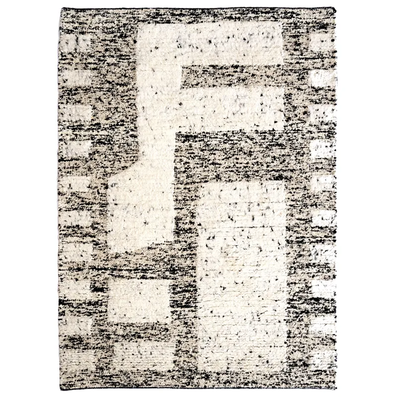 Aria Black White Rectangle Rug - 8\' x 10\'