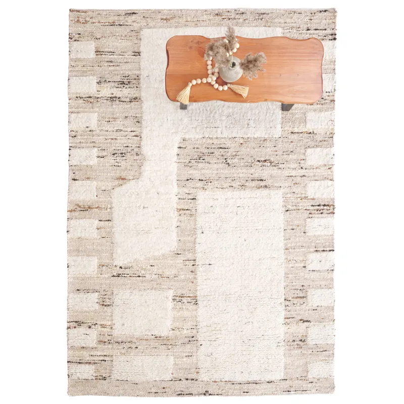 Aria Beige Rectangle Rug - 9\' x 12\'
