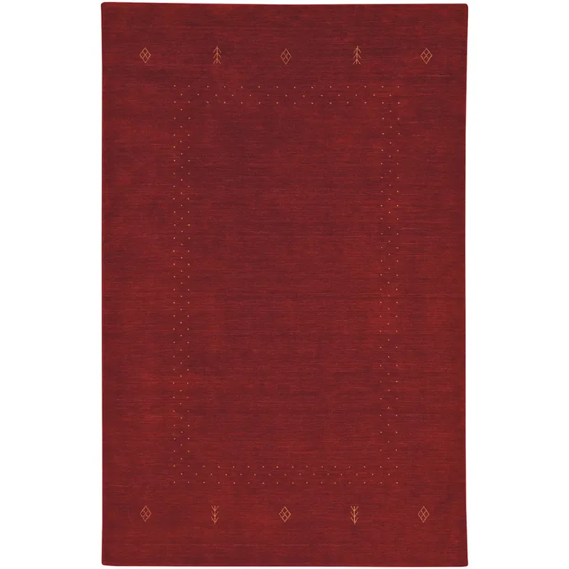 Simply Gabbeh Red Clay Rectangle Rug - 8\' x 10\'