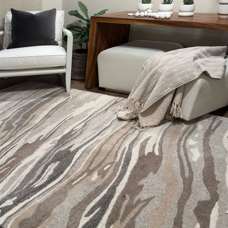 Waves Harbor Clay Rectangle Rug - 7\'9\" x 9\'9\"