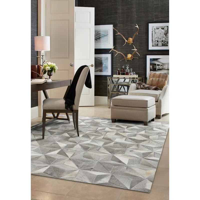 Laramie-Diamond Grey Rectangle Rug - 8\' x 10\'