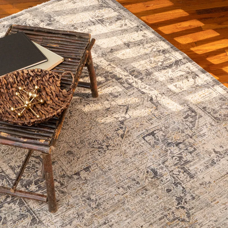 Zenith-Heriz Smoke Rectangle Rug - 5\'3\" x 7\'10\"