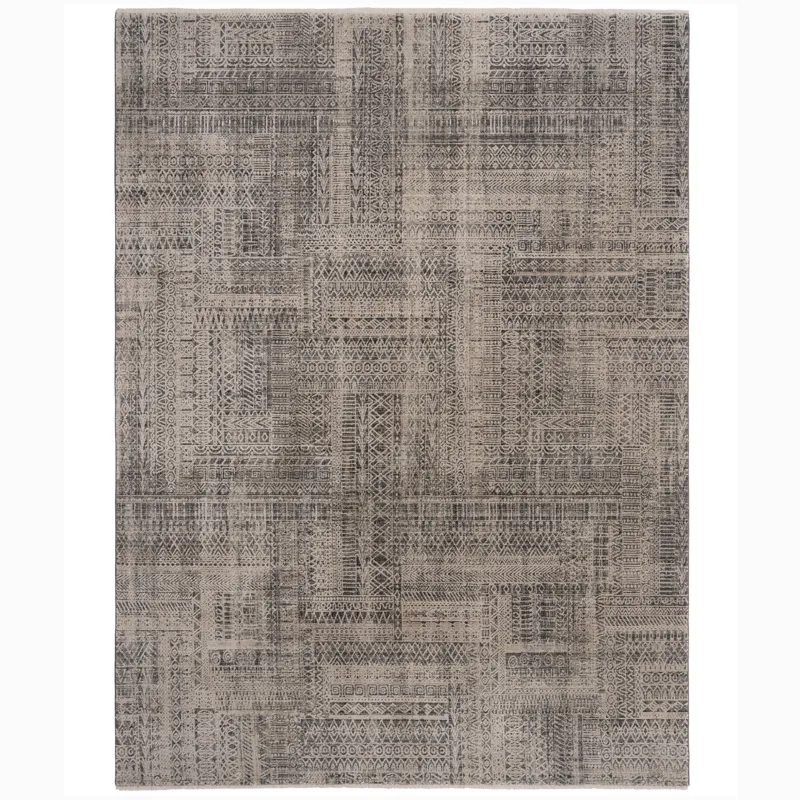 Zenith-Lineal Oyster Rectangle Rug - 2\'7\" x 10\'7\"