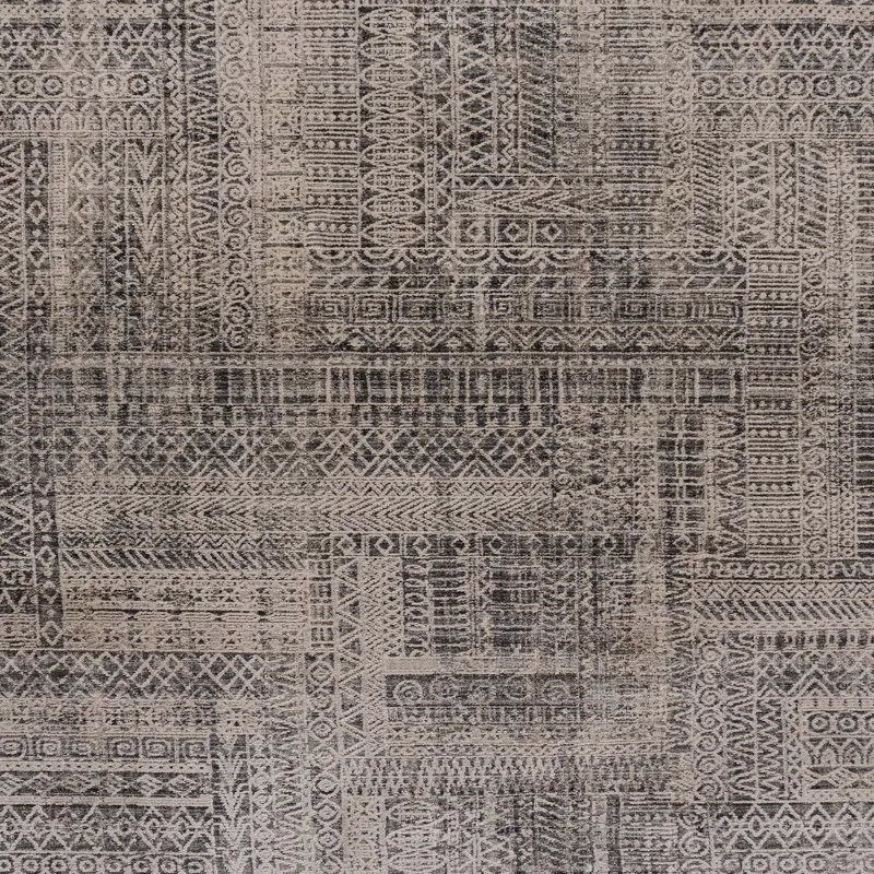 Zenith-Lineal Oyster Rectangle Rug - 2\'7\" x 10\'7\"