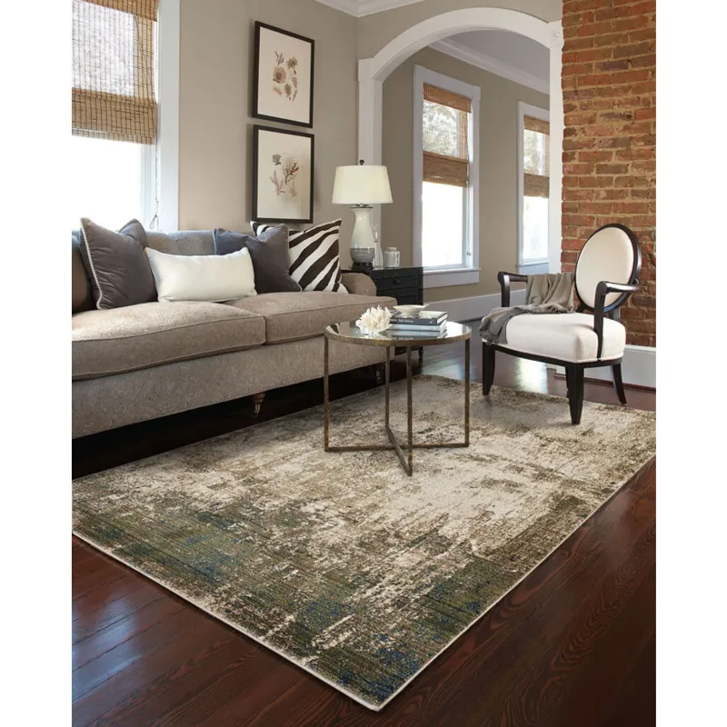 Landis-Abstract Stone Multi Rectangle Rug - 9\' x 12\'