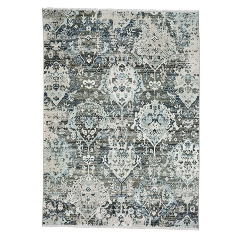 Landis-Isfahan Charcoal Rectangle Rug - 5\'1\" x 7\'5\"